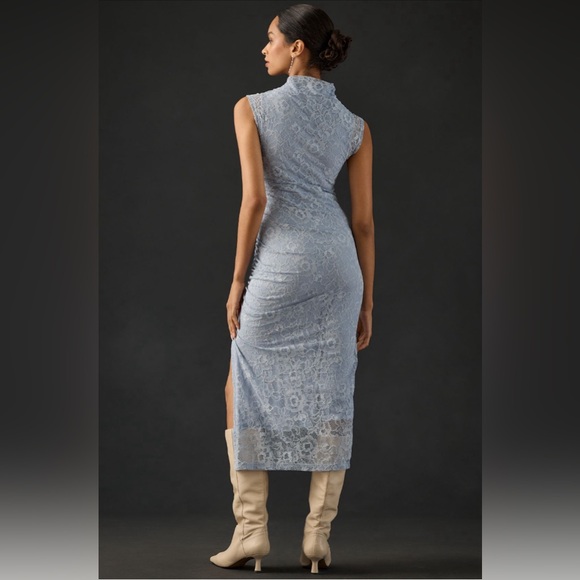 ✨ Anthropologie The Maya Ruched Cowl-Neck Dress Sz S - Picture 3 of 8